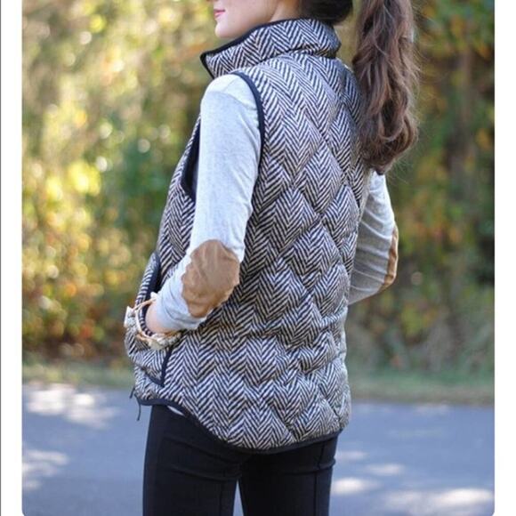J.Crew Factory Excursion Herringbone Puffer Vest - Picture 7 of 7